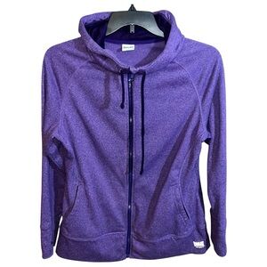 Everlast Sport Sweatshirt Women’s Size XL Heather Purple Front Zip Hoodie